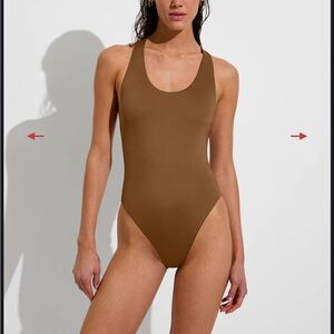 Left on Friday Fast Track Suit in Tan Lines (Brown) Small tall NWT